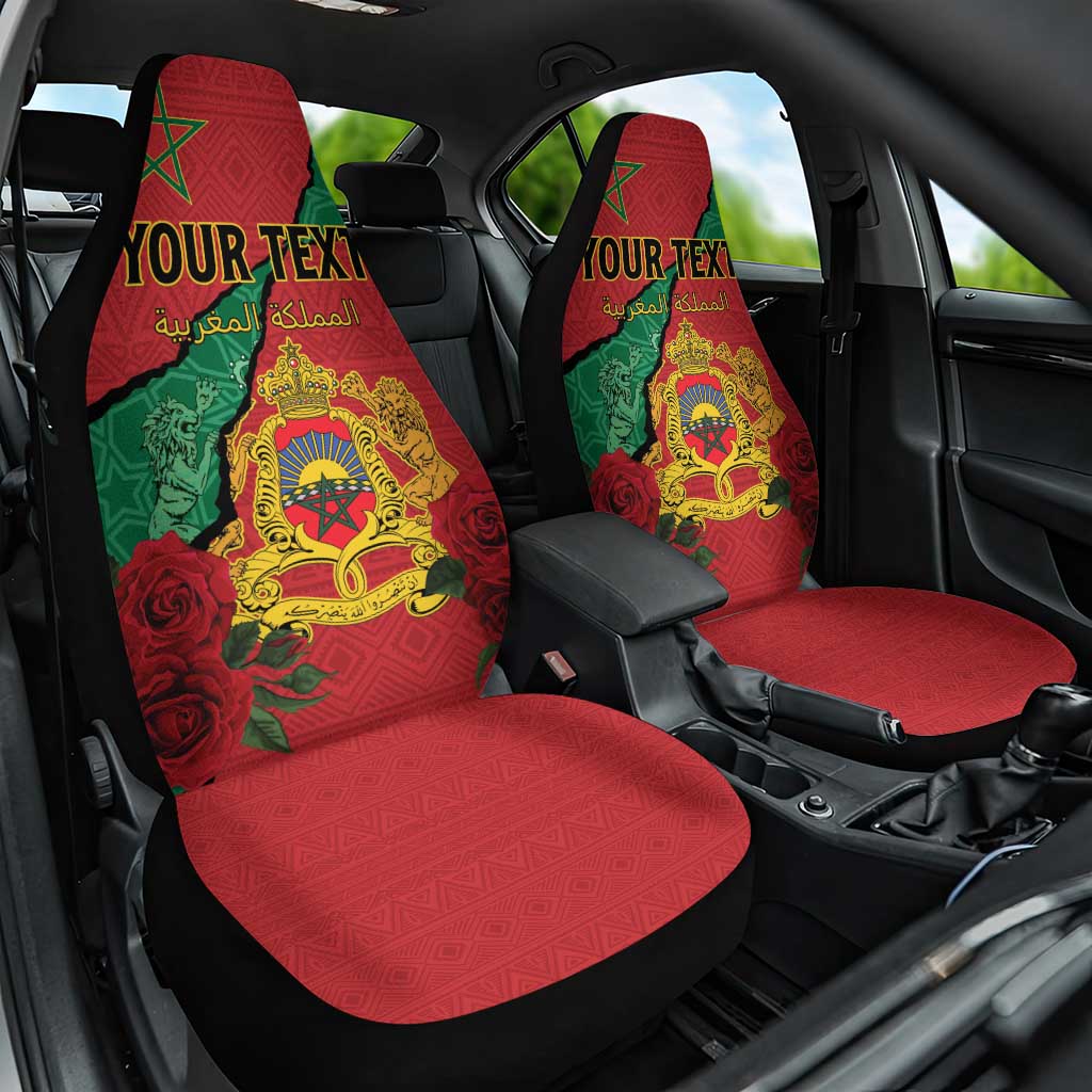 Personalised Morocco Car Seat Cover Coat Of Arms - Islamic Mix African Patterns