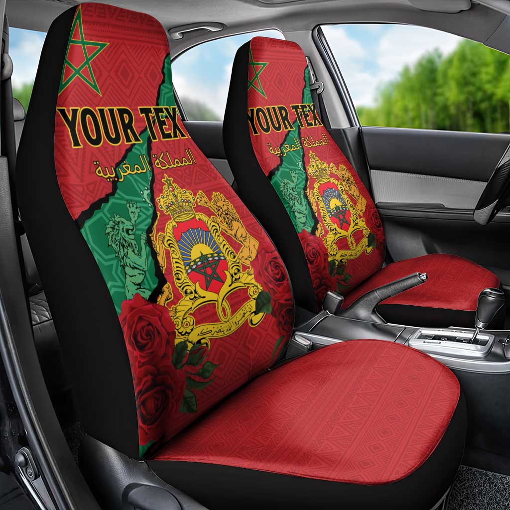 Personalised Morocco Car Seat Cover Coat Of Arms - Islamic Mix African Patterns
