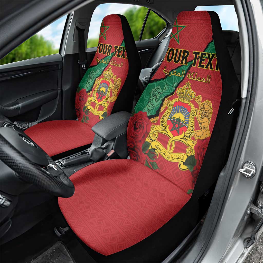 Personalised Morocco Car Seat Cover Coat Of Arms - Islamic Mix African Patterns