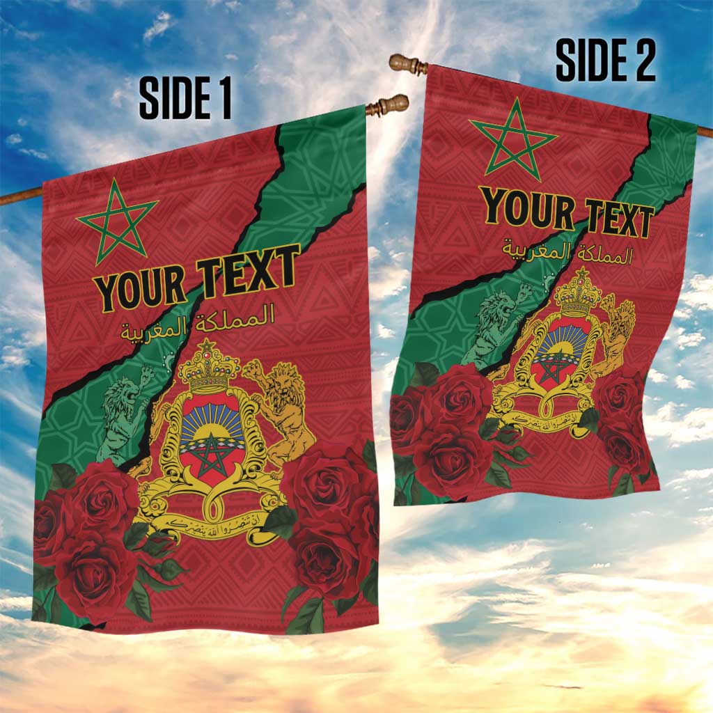 Personalised Morocco Garden Flag Coat Of Arms - Islamic Mix African Patterns