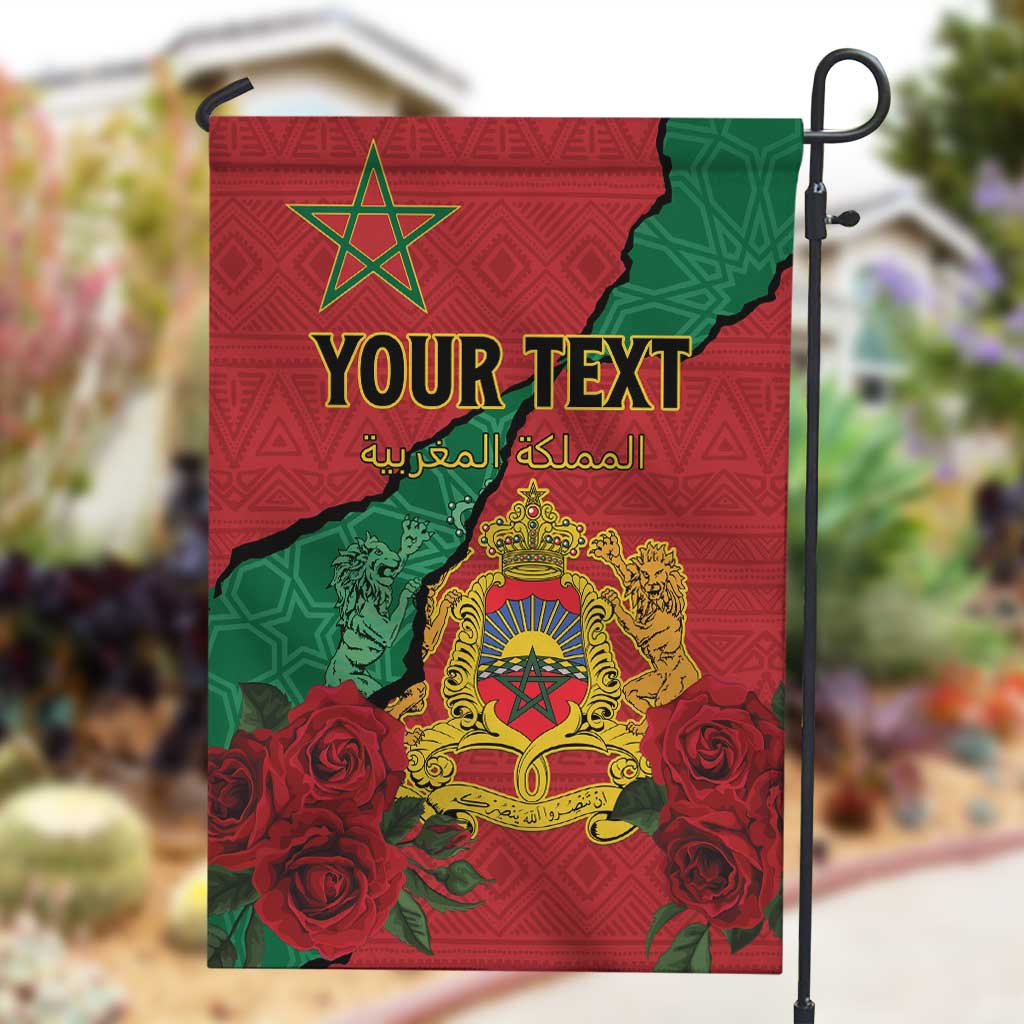 Personalised Morocco Garden Flag Coat Of Arms - Islamic Mix African Patterns