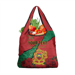 Personalised Morocco Grocery Bag Coat Of Arms - Islamic Mix African Patterns
