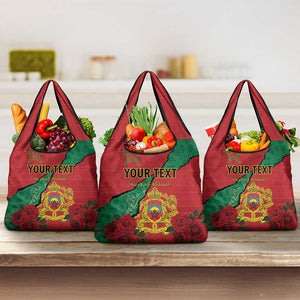 Personalised Morocco Grocery Bag Coat Of Arms - Islamic Mix African Patterns