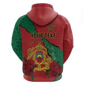 Personalised Morocco Hoodie Coat Of Arms - Islamic Mix African Patterns