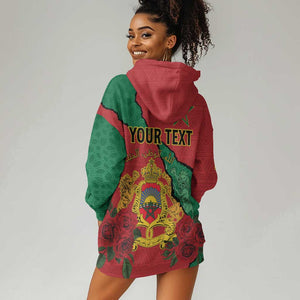 Personalised Morocco Hoodie Dress Coat Of Arms - Islamic Mix African Patterns