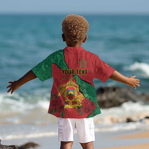 Personalised Morocco Kid Hawaiian Shirt Coat Of Arms - Islamic Mix African Patterns