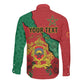 Personalised Morocco Long Sleeve Button Shirt Coat Of Arms - Islamic Mix African Patterns