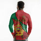 Personalised Morocco Long Sleeve Polo Shirt Coat Of Arms - Islamic Mix African Patterns