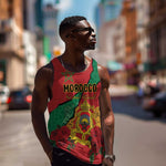 Personalised Morocco Men Tank Top Coat Of Arms - Islamic Mix African Patterns