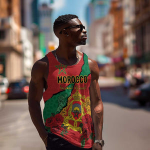 Personalised Morocco Men Tank Top Coat Of Arms - Islamic Mix African Patterns