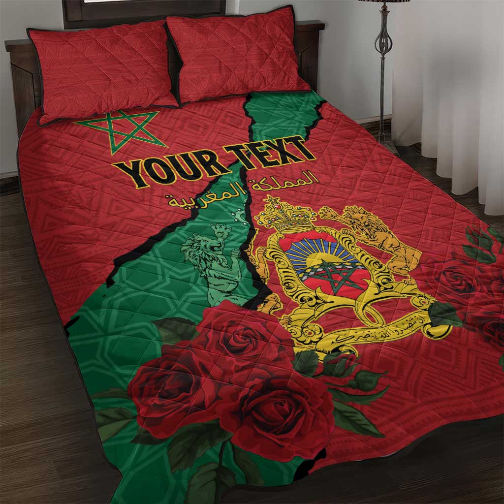 Personalised Morocco Quilt Bed Set Coat Of Arms - Islamic Mix African Patterns