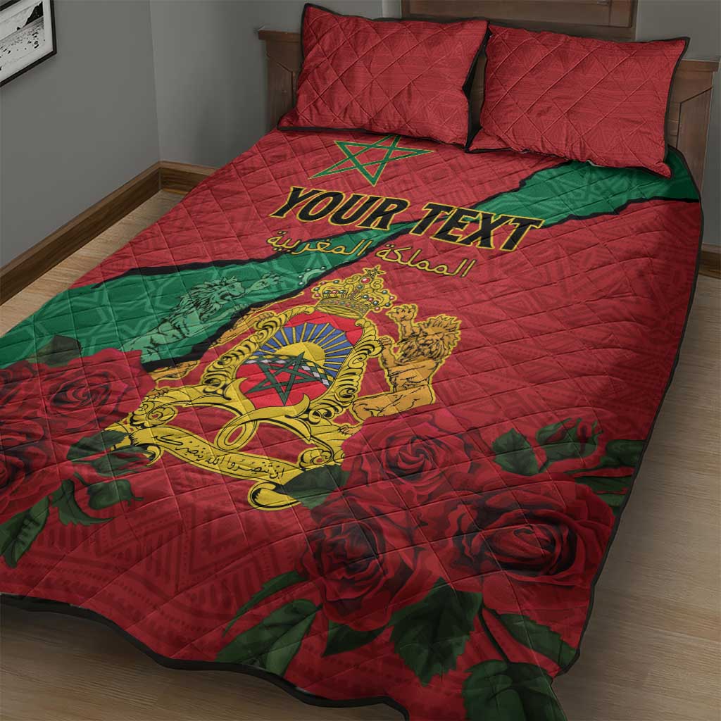 Personalised Morocco Quilt Bed Set Coat Of Arms - Islamic Mix African Patterns
