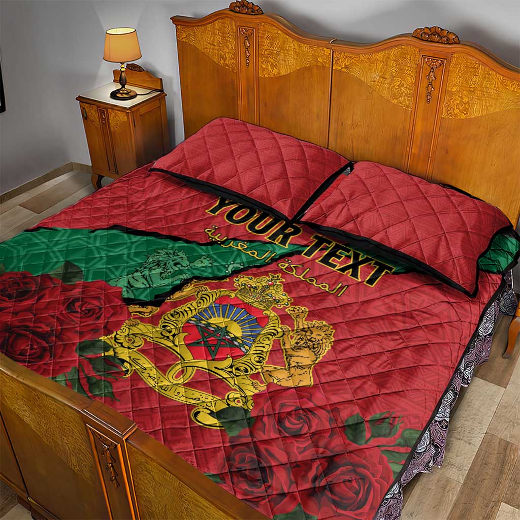 Personalised Morocco Quilt Bed Set Coat Of Arms - Islamic Mix African Patterns