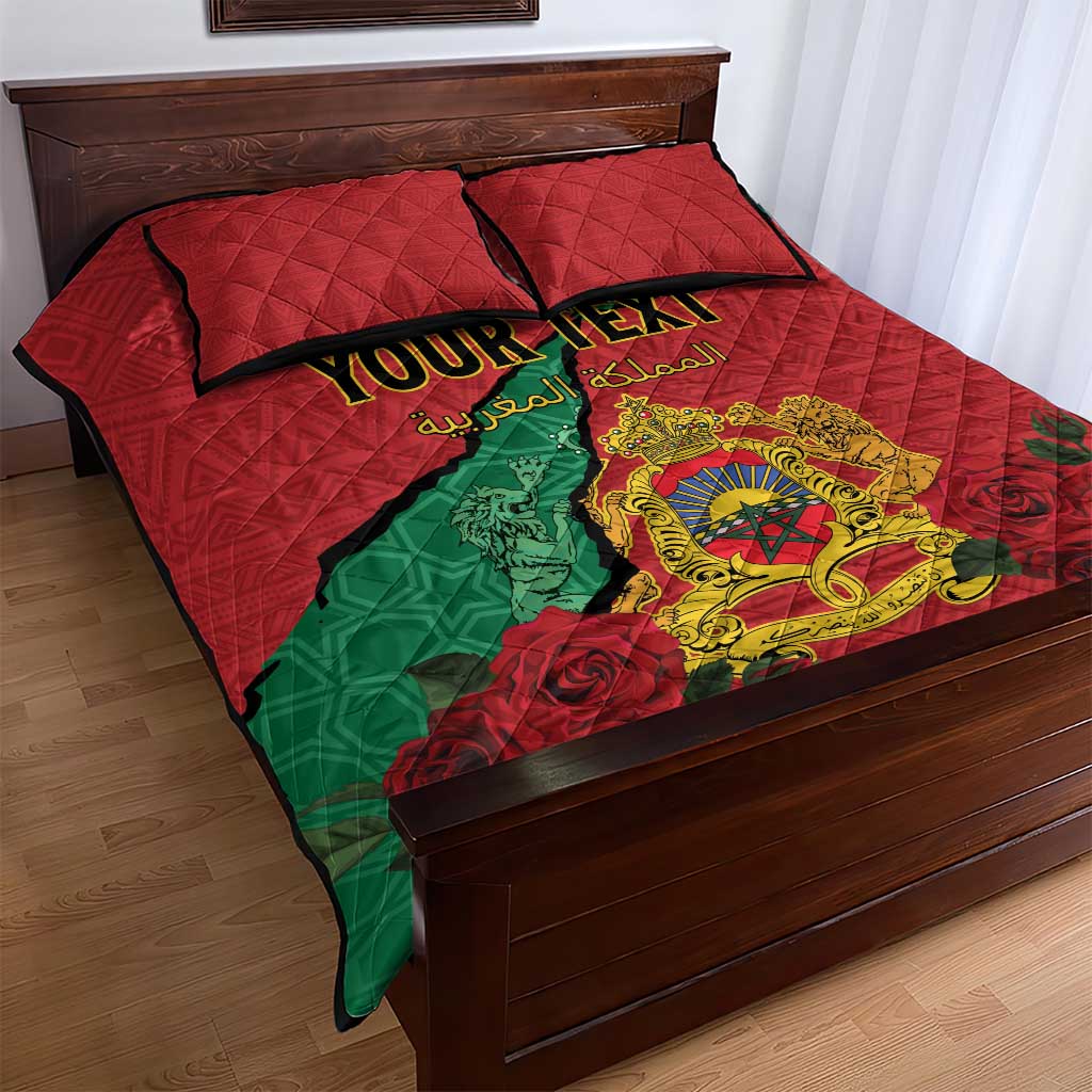 Personalised Morocco Quilt Bed Set Coat Of Arms - Islamic Mix African Patterns