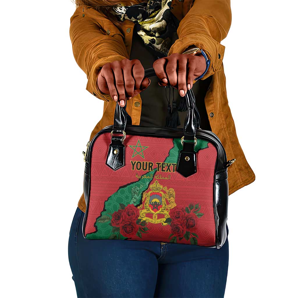 Personalised Morocco Shoulder Handbag Coat Of Arms - Islamic Mix African Patterns
