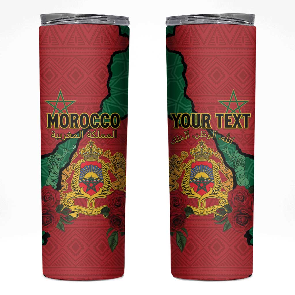Personalised Morocco Skinny Tumbler Coat Of Arms - Islamic Mix African Patterns