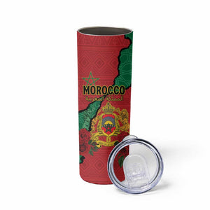 Personalised Morocco Skinny Tumbler Coat Of Arms - Islamic Mix African Patterns