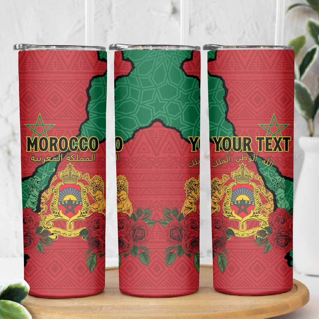 Personalised Morocco Skinny Tumbler Coat Of Arms - Islamic Mix African Patterns