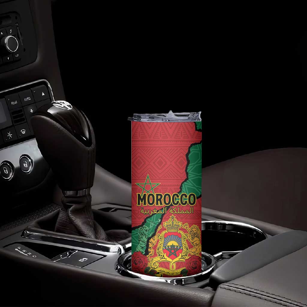 Personalised Morocco Skinny Tumbler Coat Of Arms - Islamic Mix African Patterns