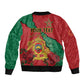 Personalised Morocco Sleeve Zip Bomber Jacket Coat Of Arms - Islamic Mix African Patterns