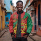 Personalised Morocco Sleeve Zip Bomber Jacket Coat Of Arms - Islamic Mix African Patterns