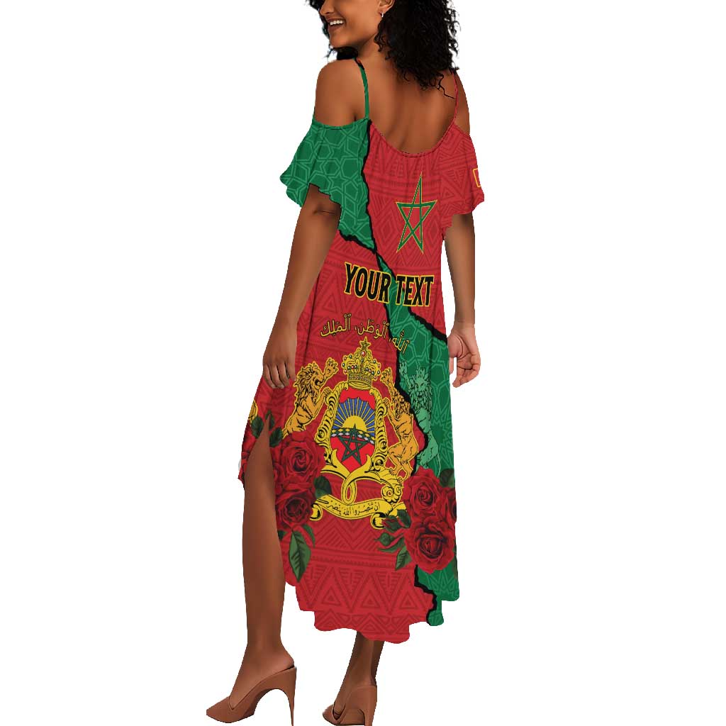 Personalised Morocco Summer Maxi Dress Coat Of Arms - Islamic Mix African Patterns