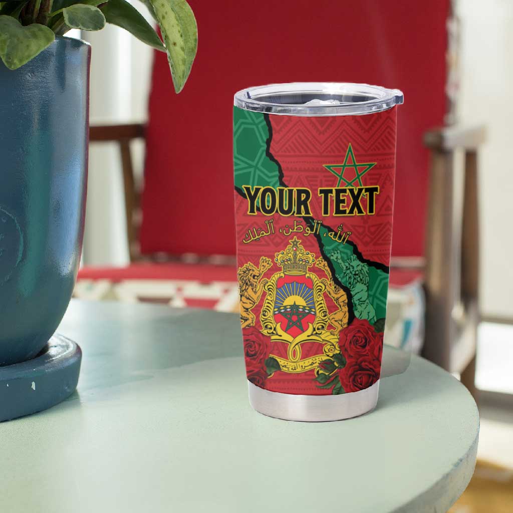 Personalised Morocco Tumbler Cup Coat Of Arms - Islamic Mix African Patterns