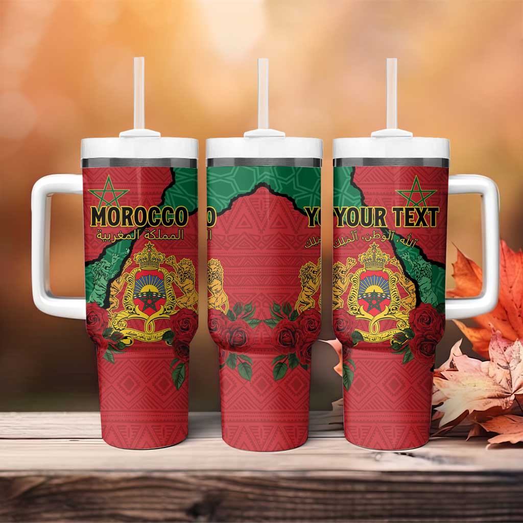 Personalised Morocco Tumbler With Handle Coat Of Arms - Islamic Mix African Patterns