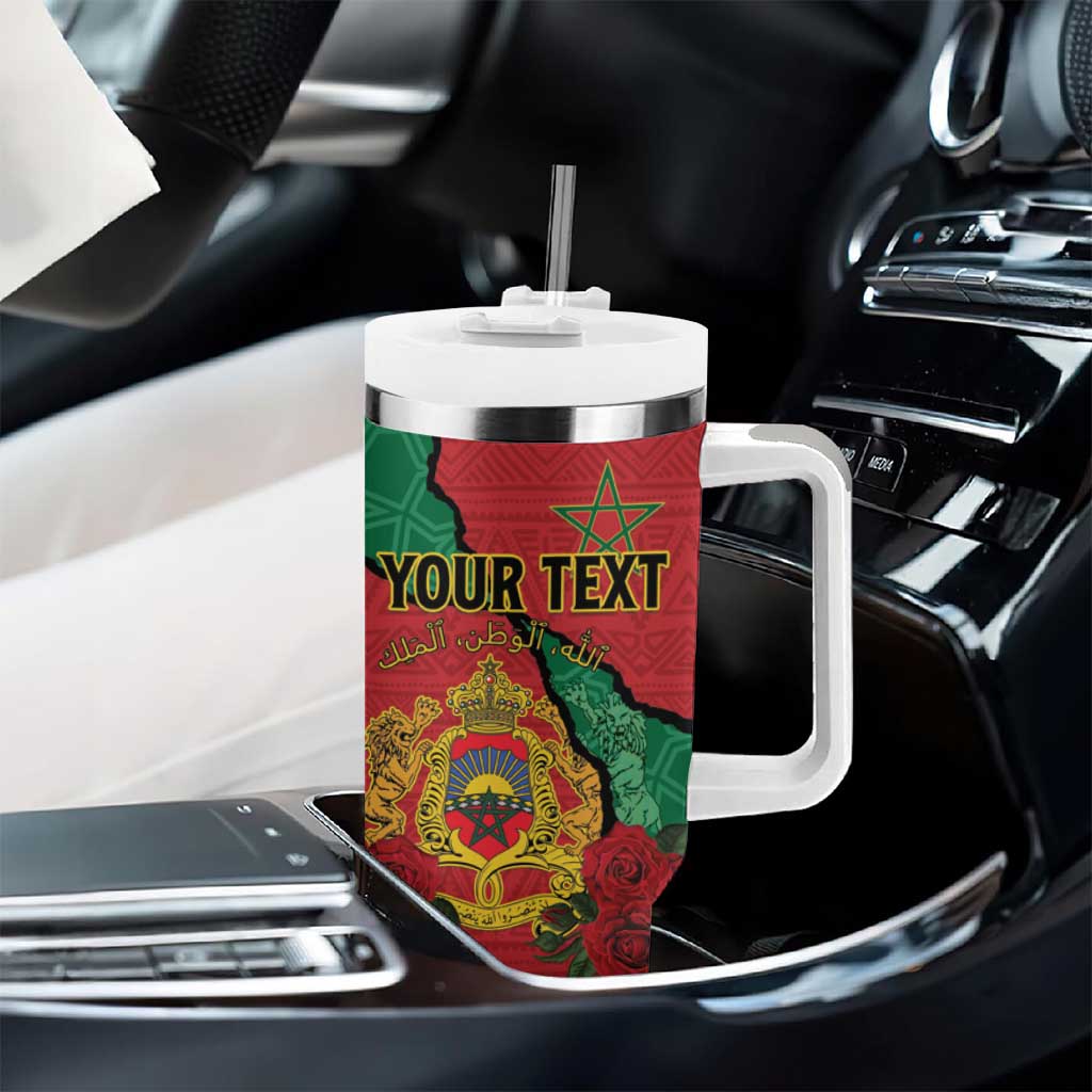 Personalised Morocco Tumbler With Handle Coat Of Arms - Islamic Mix African Patterns