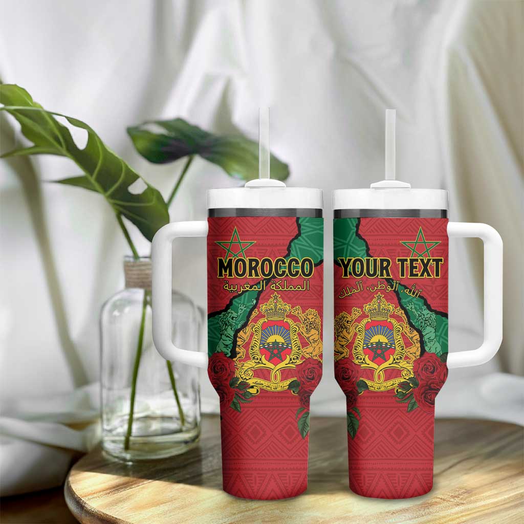 Personalised Morocco Tumbler With Handle Coat Of Arms - Islamic Mix African Patterns