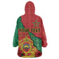 Personalised Morocco Wearable Blanket Hoodie Coat Of Arms - Islamic Mix African Patterns