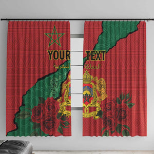 Personalised Morocco Window Curtain Coat Of Arms - Islamic Mix African Patterns
