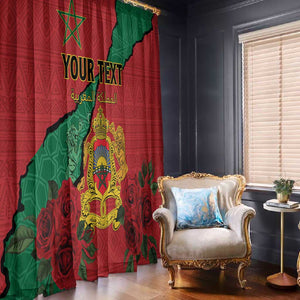 Personalised Morocco Window Curtain Coat Of Arms - Islamic Mix African Patterns