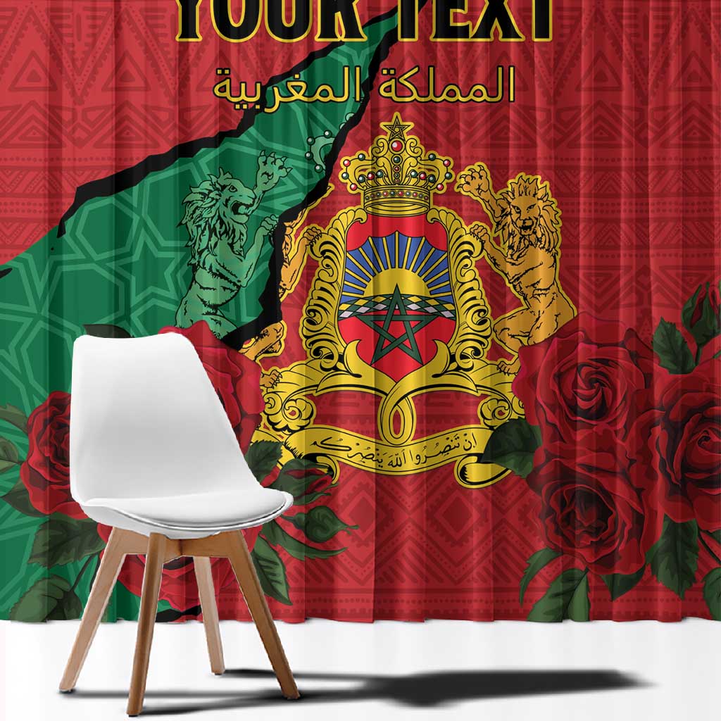 Personalised Morocco Window Curtain Coat Of Arms - Islamic Mix African Patterns