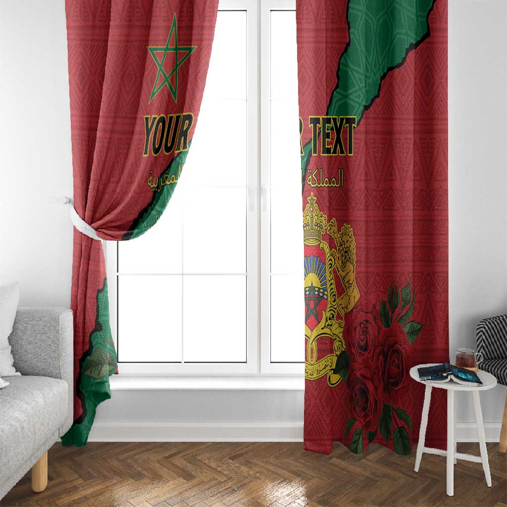 Personalised Morocco Window Curtain Coat Of Arms - Islamic Mix African Patterns