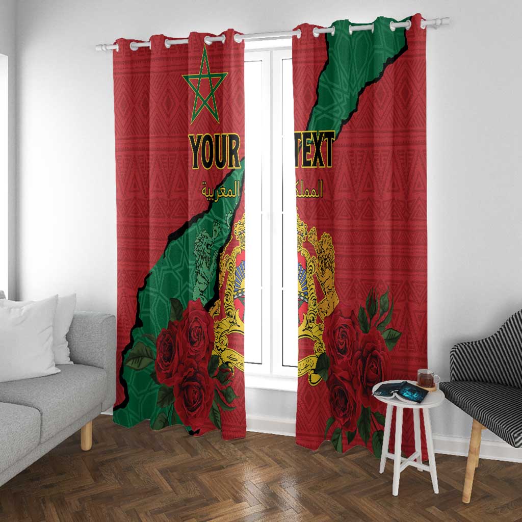 Personalised Morocco Window Curtain Coat Of Arms - Islamic Mix African Patterns