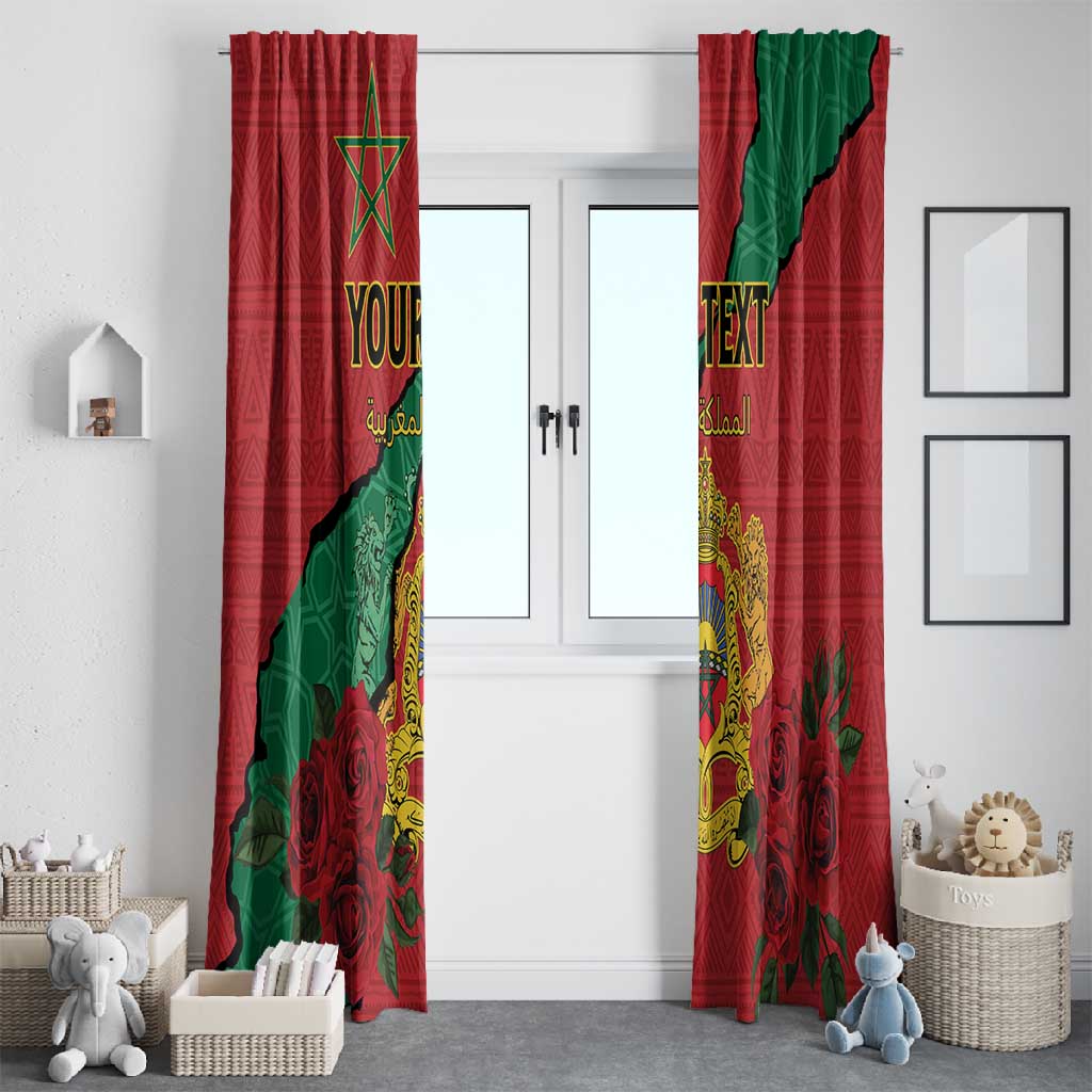 Personalised Morocco Window Curtain Coat Of Arms - Islamic Mix African Patterns