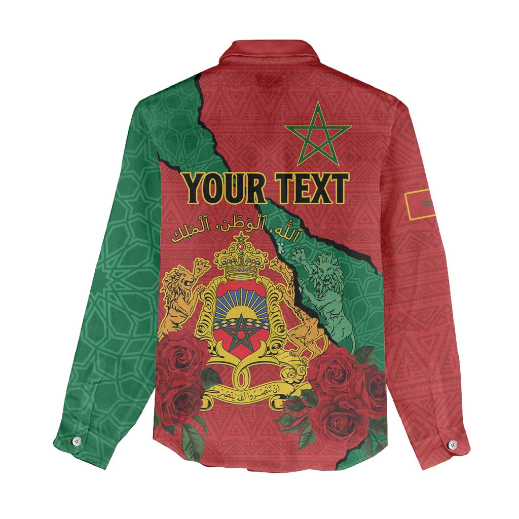 Personalised Morocco Women Casual Shirt Coat Of Arms - Islamic Mix African Patterns