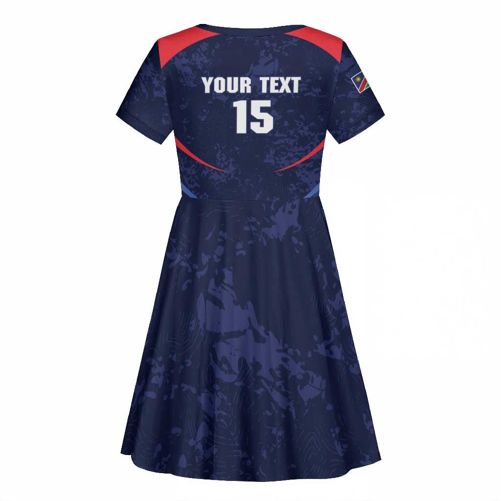 Namibia Cricket Custom Kid Short Sleeve Dress Come On Eagles