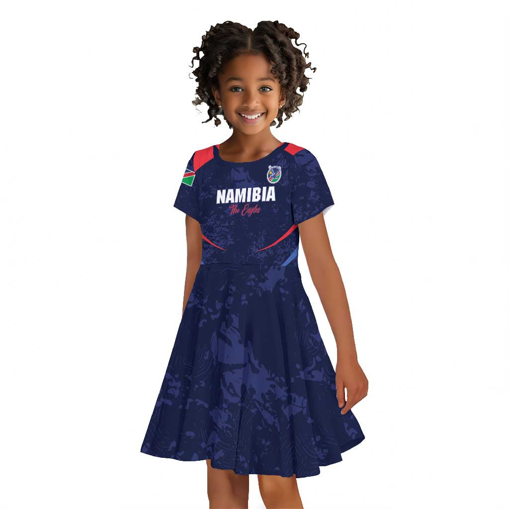 Namibia Cricket Custom Kid Short Sleeve Dress Come On Eagles