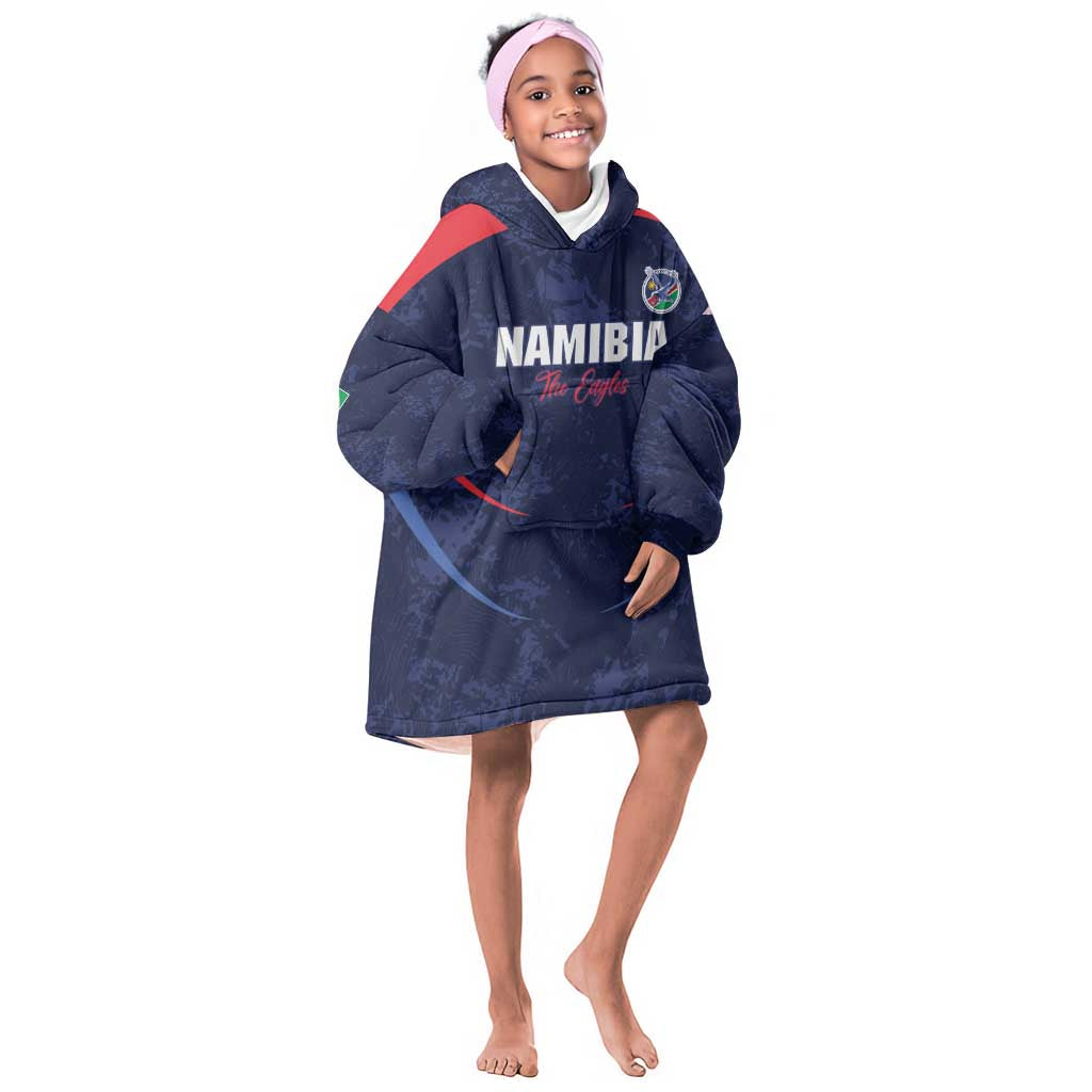 Namibia Cricket Custom Kid Wearable Blanket Hoodie Come On Eagles