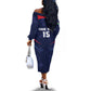 Namibia Cricket Custom Off The Shoulder Long Sleeve Dress Come On Eagles