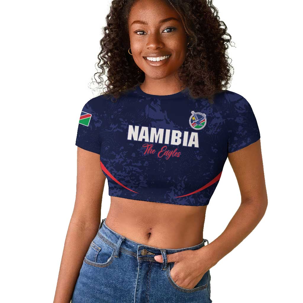 Namibia Cricket Custom Raglan Cropped T shirt Come On Eagles
