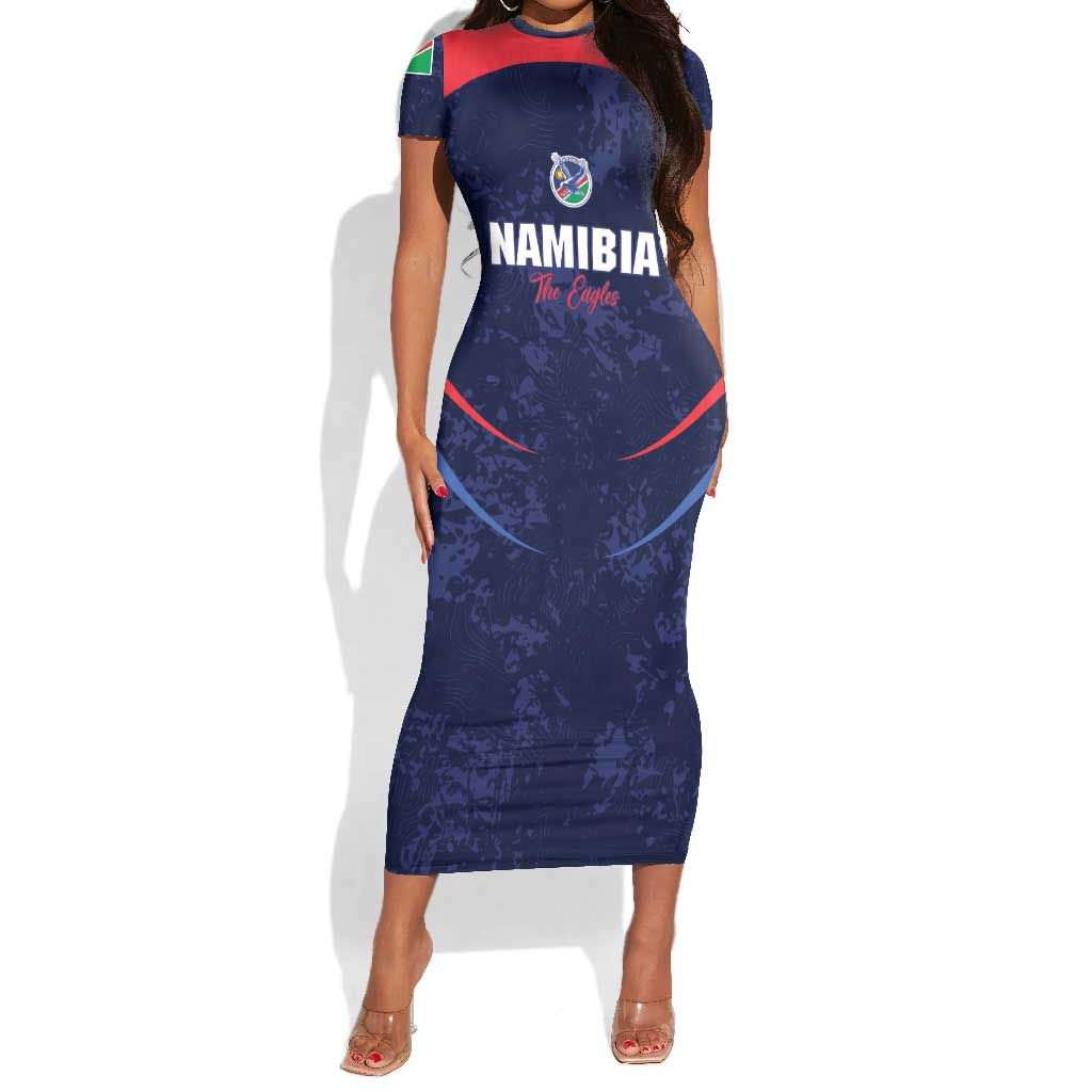 Namibia Cricket Custom Short Sleeve Bodycon Dress Come On Eagles