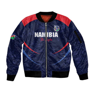 Namibia Cricket Custom Sleeve Zip Bomber Jacket Come On Eagles