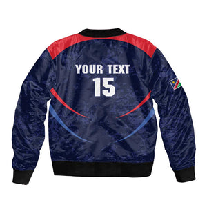 Namibia Cricket Custom Sleeve Zip Bomber Jacket Come On Eagles