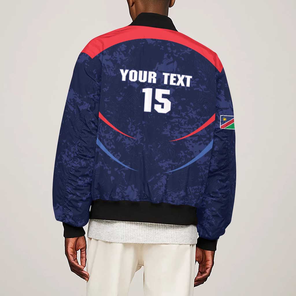 Namibia Cricket Custom Sleeve Zip Bomber Jacket Come On Eagles