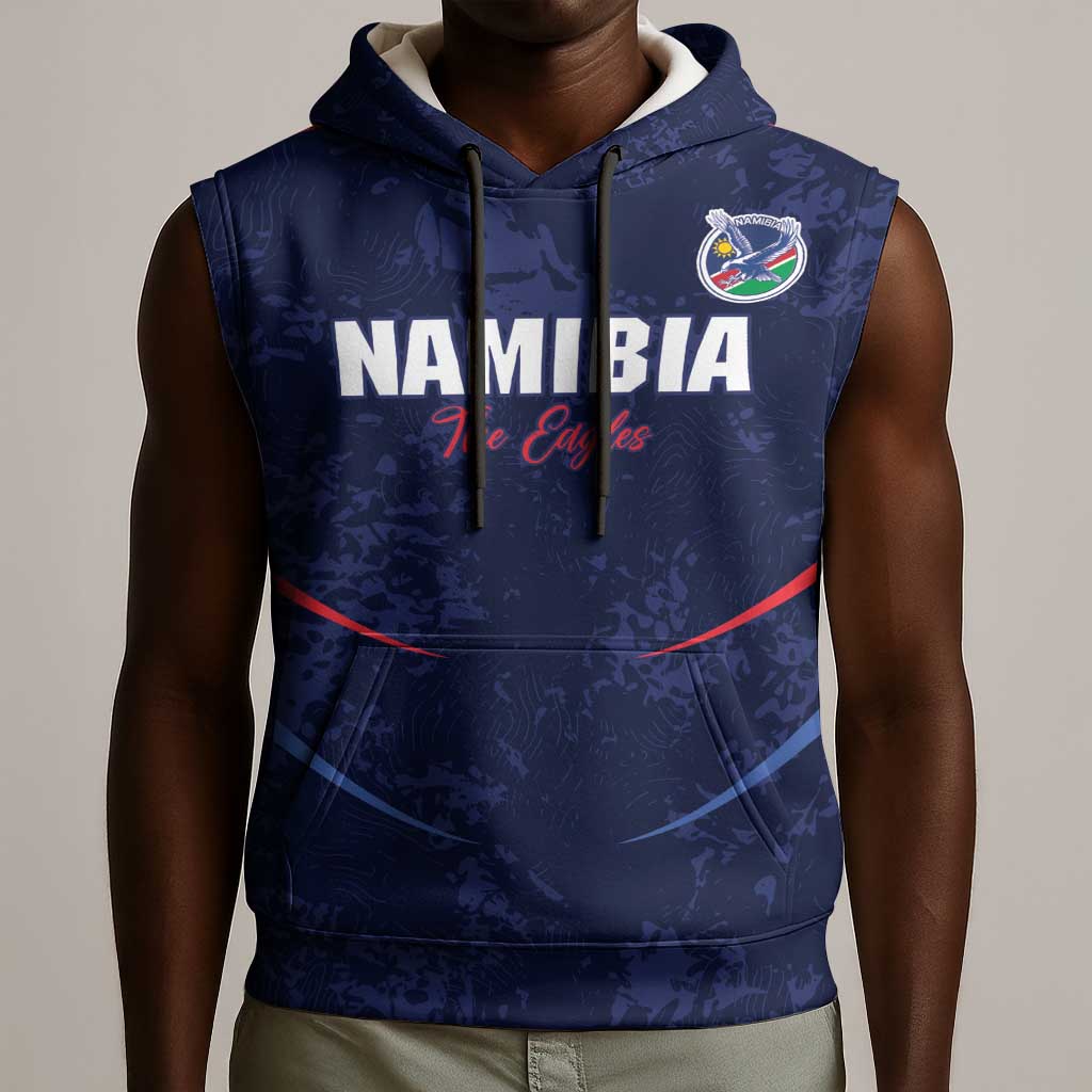 Namibia Cricket Custom Sleeveless Hoodie Come On Eagles