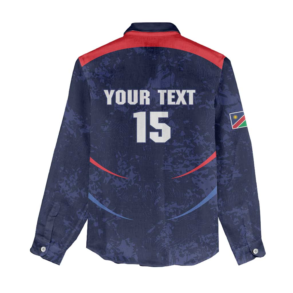 Namibia Cricket Custom Women Casual Shirt Come On Eagles