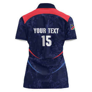 Namibia Cricket Custom Women Polo Shirt Come On Eagles